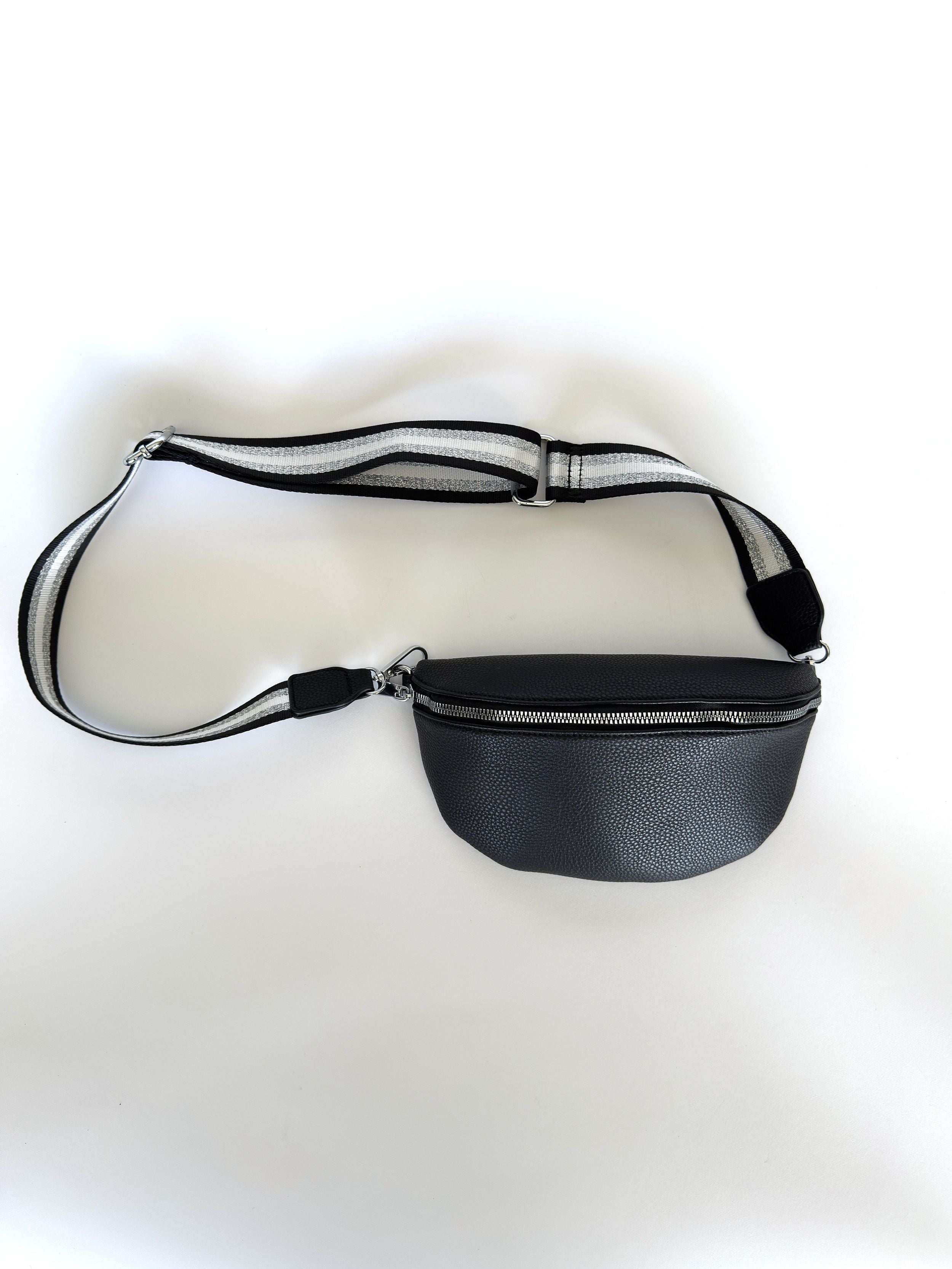 Μαύρο Bum bag, Τσαντάκι χιαστί στήθους με ανθεκτικό ιμάντα