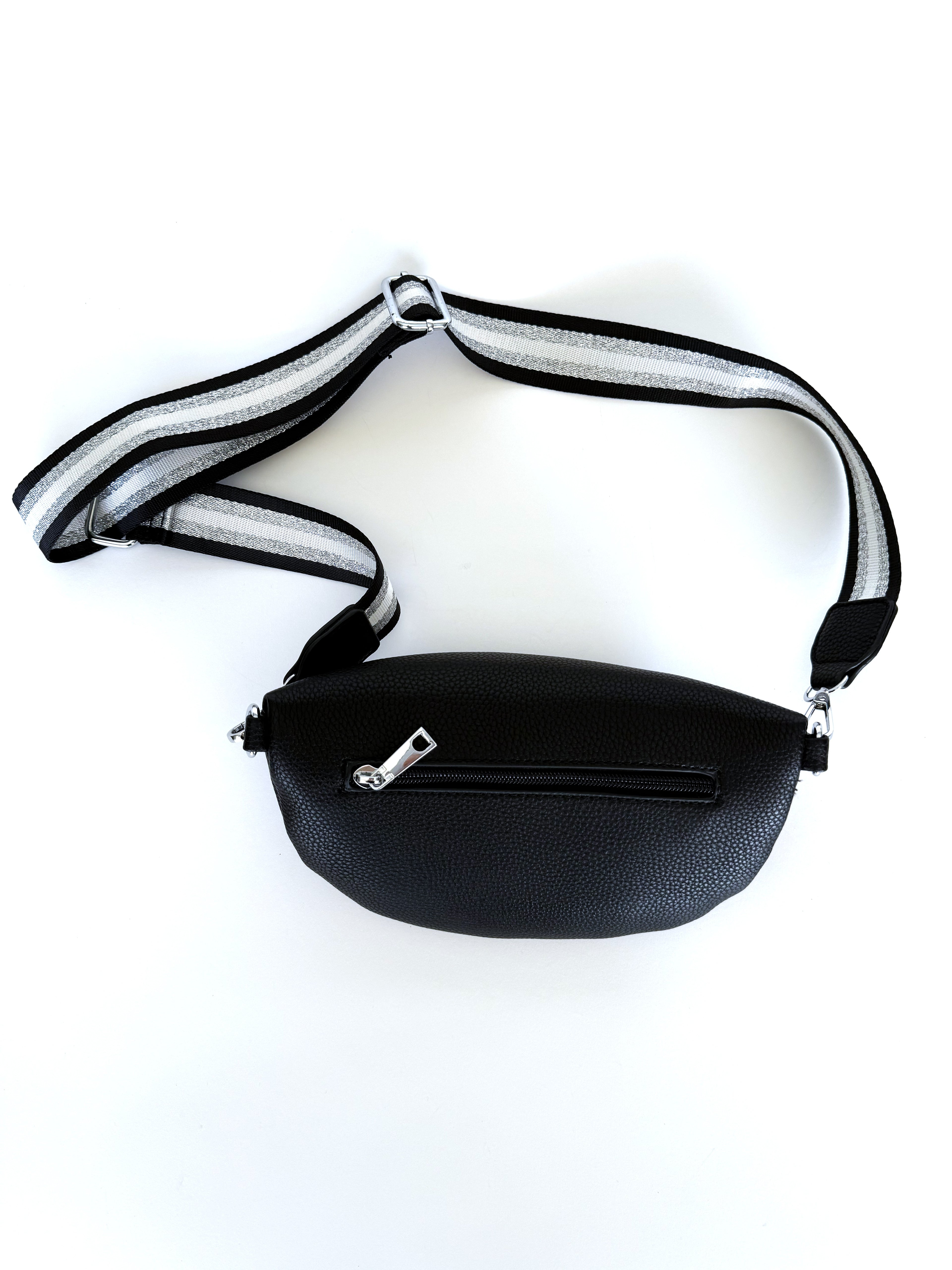 Μαύρο Bum bag, Τσαντάκι χιαστί στήθους με ανθεκτικό ιμάντα