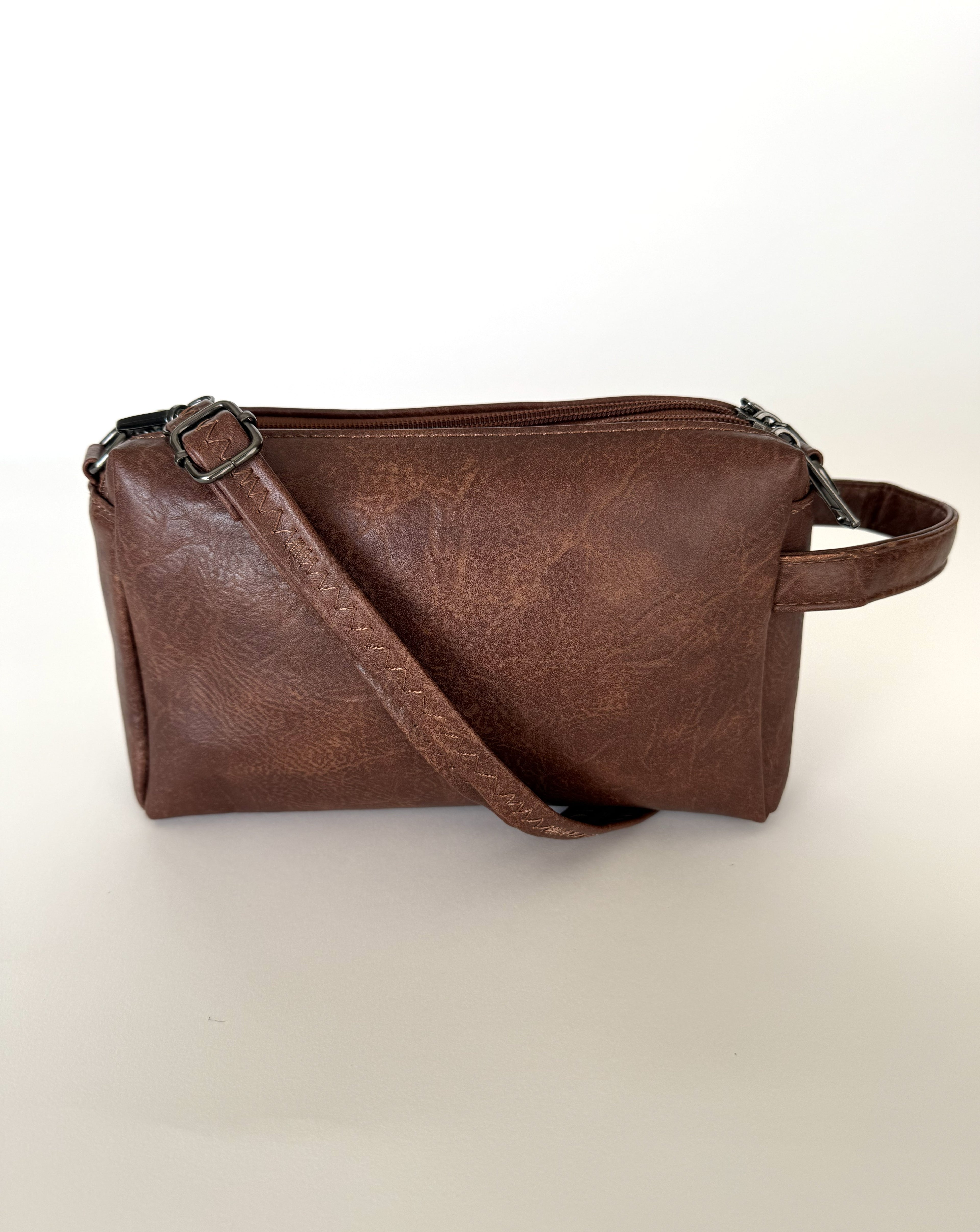 Νεσεσέρ Τσαντάκι με τρείς θήκες, λουρί για να φοριέται χιαστί και χερουλάκι ευκολίας. Πολυλειτουργικό νεσεσέρ, Τσάντα Οργάνωσης για Επαγγελματικά Ταξίδια, Μετακινήσεις Φορητή Τσάντα Αποθήκευσης