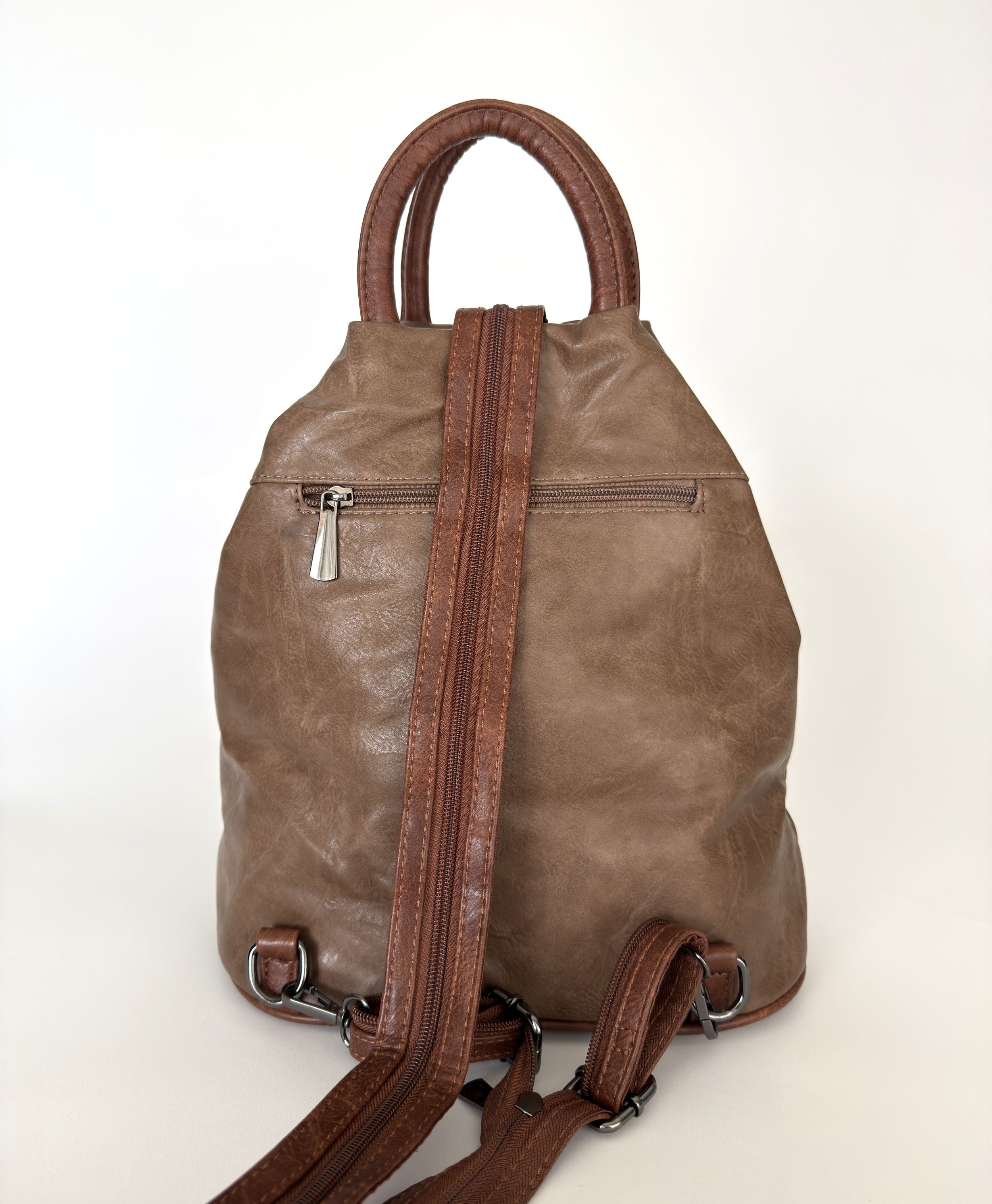 Πολυμορφική Τσάντα 3‑σε‑1 — Χειρός, Σακίδιο & Χιαστί (Faux Leather)