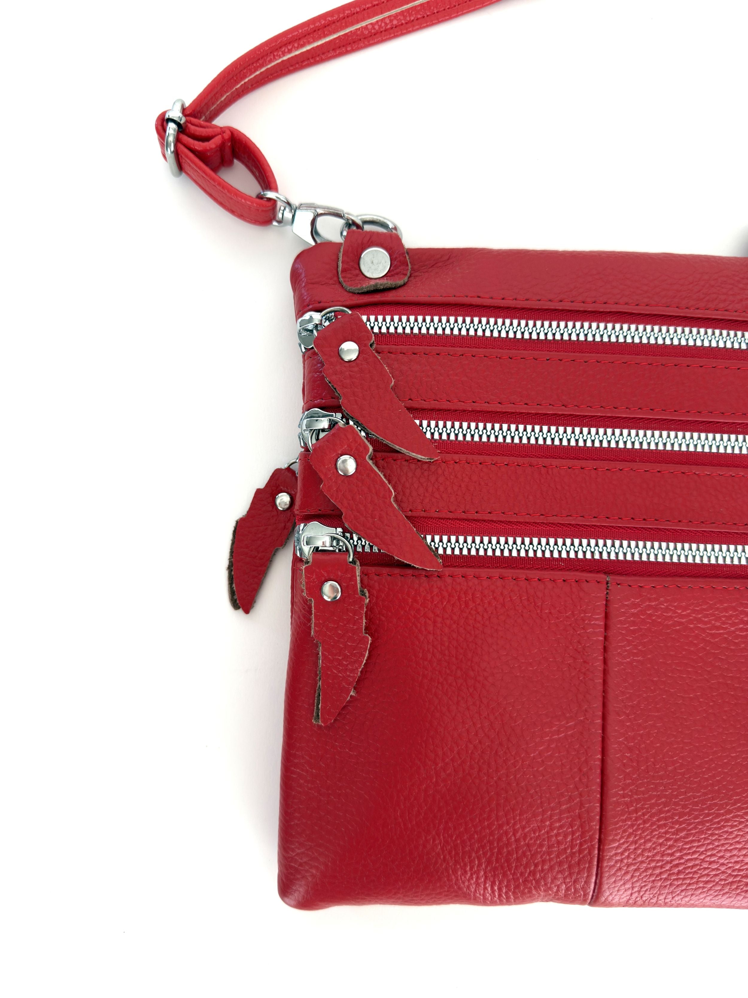 Βολικό κόκκινο τσαντάκι καθημερινό για όλες τις ώρες