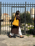 Τσάντα ώμου διάτριτη γυναικεία διπλή (με εσωτερικό τσαντάκι νεσεσέρ που φοριέται και μόνο του)